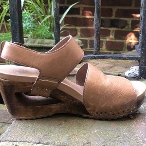 Dansko leather and wood sandal